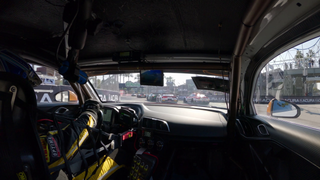 Riding next to a race car driver